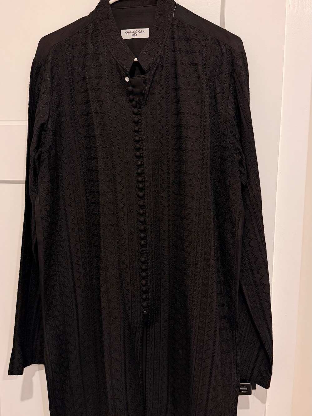 Qalamkar black Kurta pajama size M